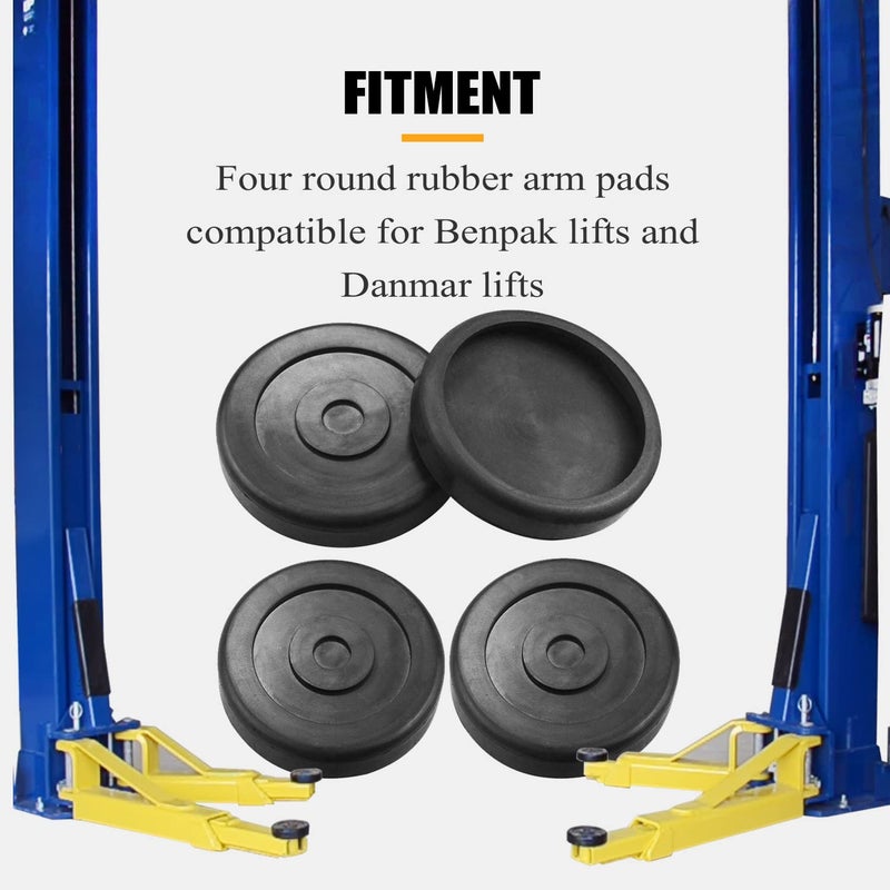 وسادات ذراع مطاطية مستديرة من Sporthfish لمجموعة BendPak أو Danmar Lift مكونة من 4 قطع - Image 3